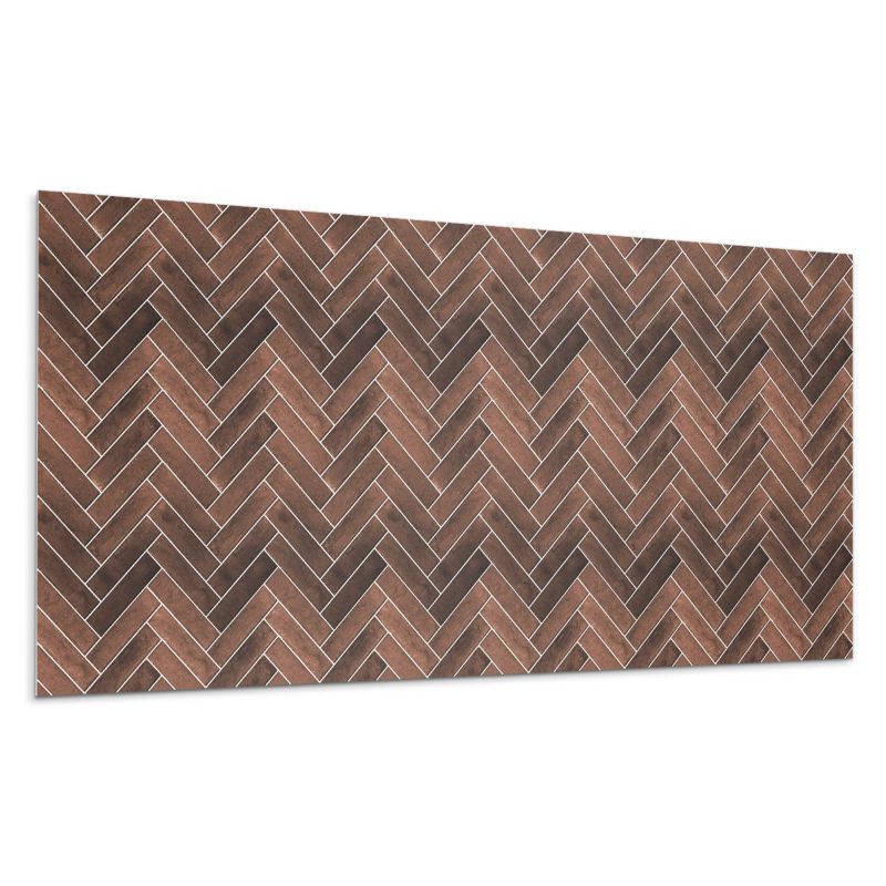 Kafelki samoprzylepne Wallfluent 60x30 cm Drewniany wzór w stylu jodełki 6 szt.