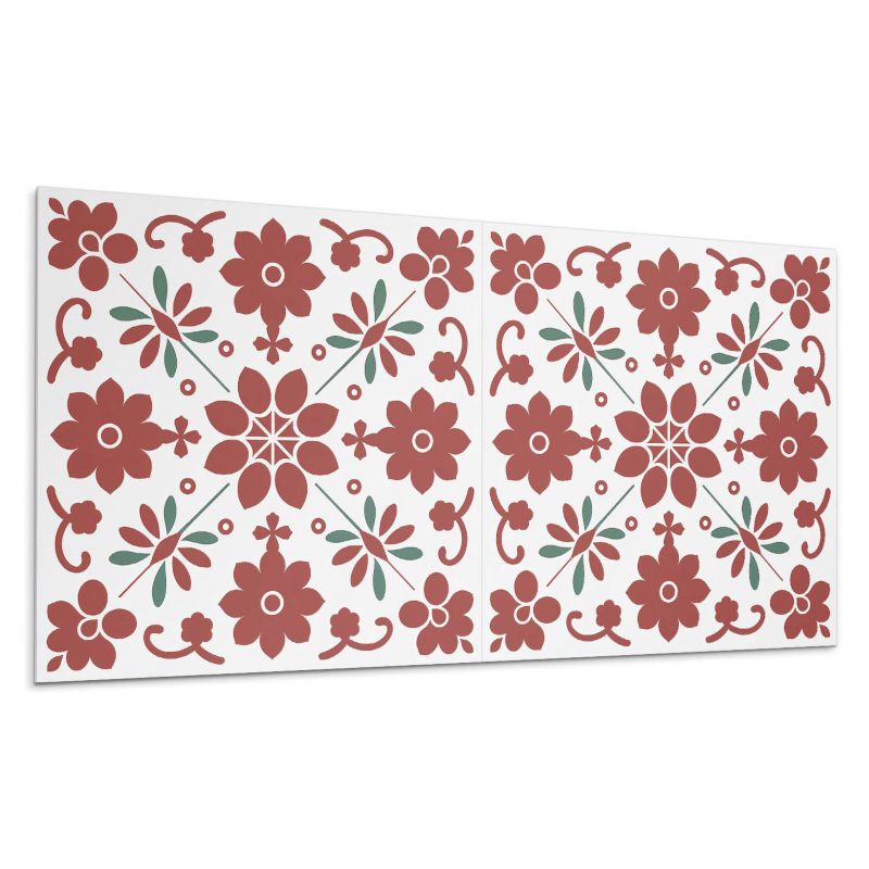 Kafelki samoprzylepne Wallfluent 60x30 cm Roślinny wzór z liśćmi 6 szt.