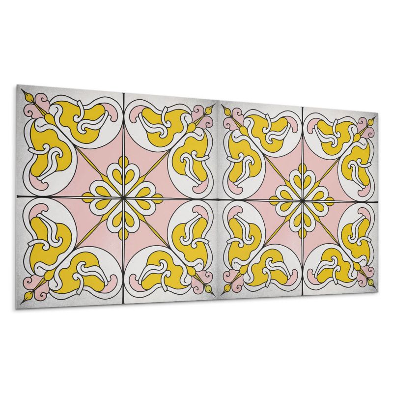 Kafelki samoprzylepne Wallfluent 60x30 cm Kwiatowe wzory na płytkach 6 szt.