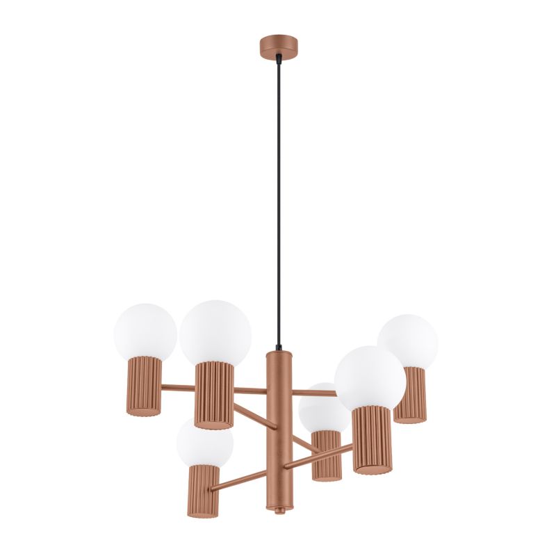 Żyrandol Sollux Lighting HALO 6 mocca 1 szt.