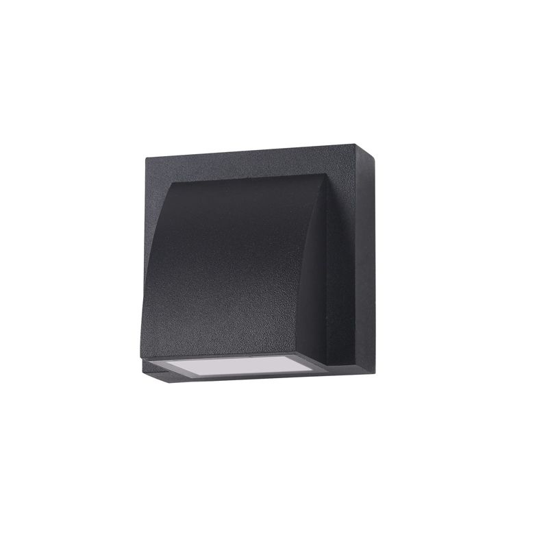 Kinkiet ścienny zewnętrzny Italux Edgar czarny LED 3W 3000K 120lm IP54 wym: 6,5 x 9 x 9 cm aluminium - 1 szt.