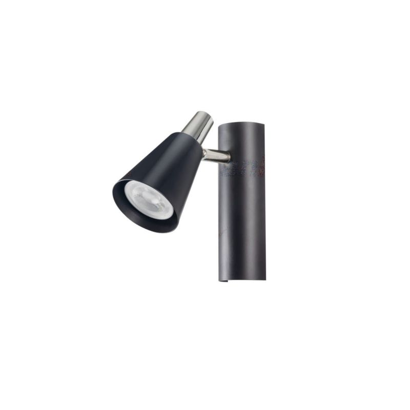 Kinkiet ścienny Kanlux Sempra czarny-chromowany 1 x GU10 x 35W IP20 wym: 12 x 15,5 x 6,5 cm - 1 szt.