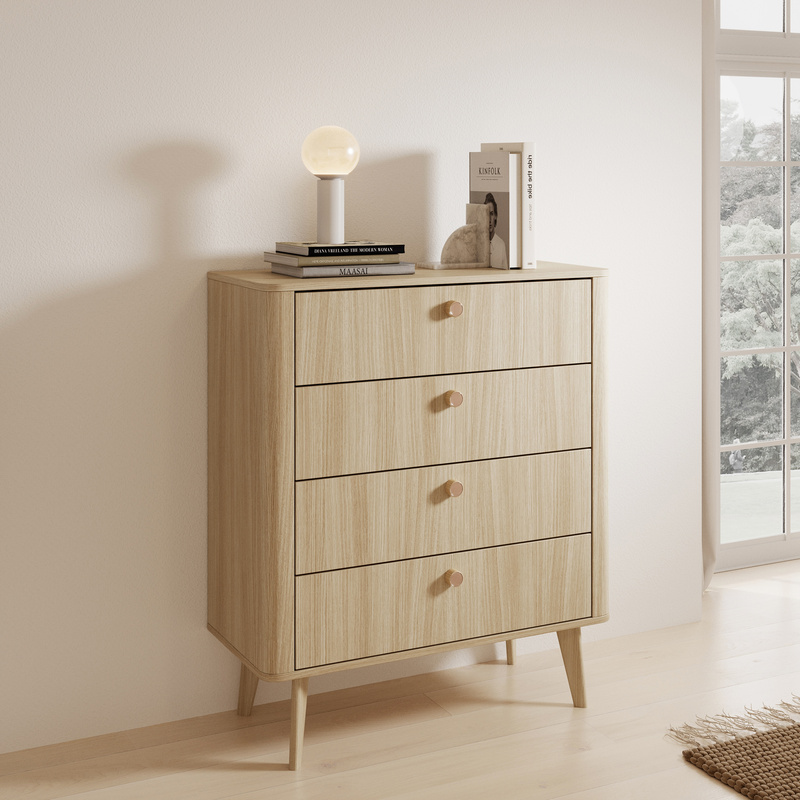 Nowoczesna komoda do salonu 88 cm VELMO dąb barista
