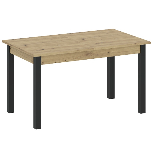Stół do jadalni NOSTE 120 cm dąb artisan z czarnymi nogami