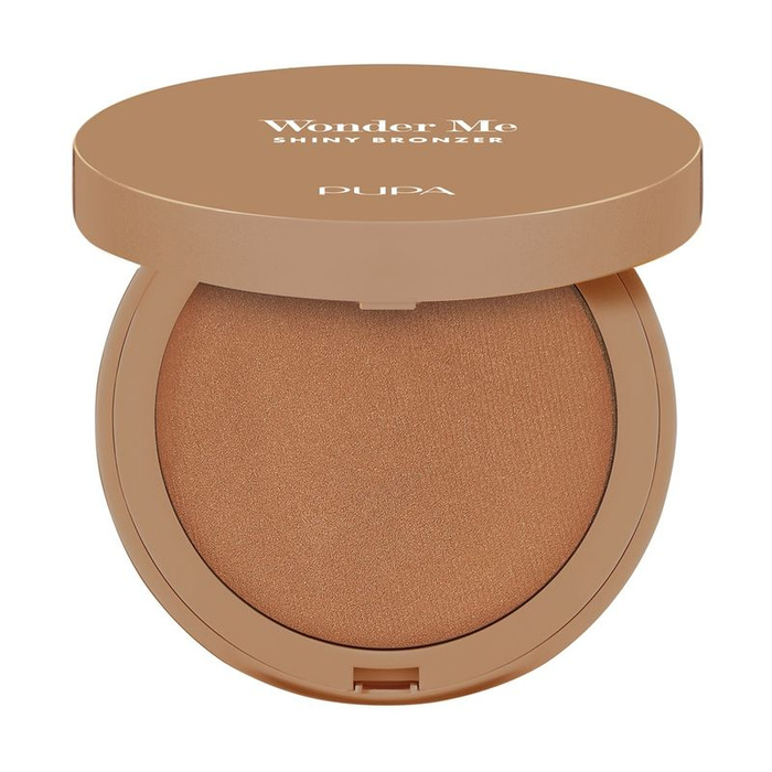 PUPA Milano Wonder Me Shiny Bronzer Rozświetlający wypiekany bronzer 003 Medium Neutral, 6 g