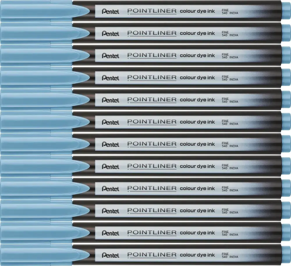 12x Cienkopis Pentel Pointliner Colour, morski
