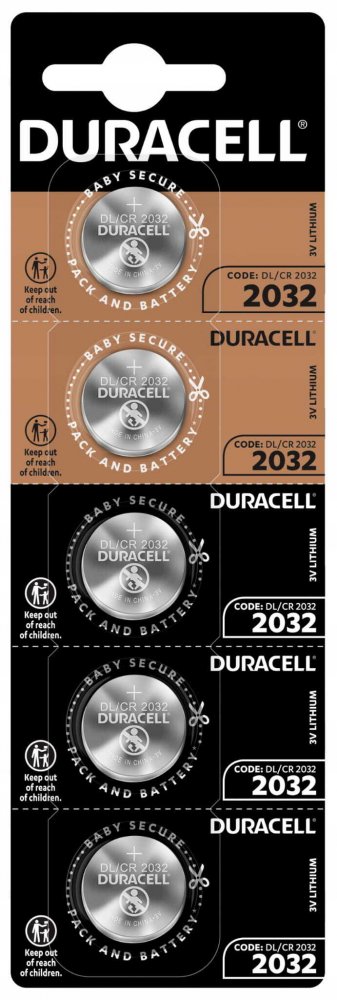 Bateria litowa Duracell, CR2032, 5 sztuk