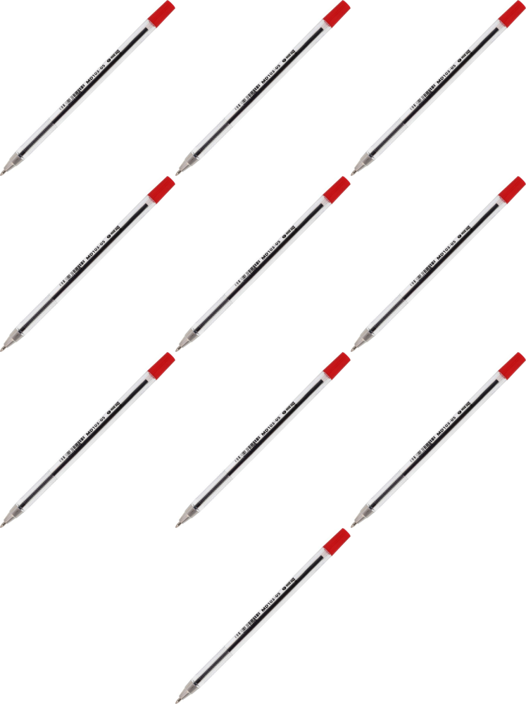 10x Długopis biurowy MemoBe, 0.7mm, czerwony