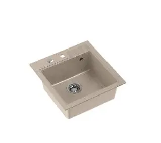 Zlewozmywak Quadron Peter 110 Granitowy - Beżowy/Brązowy, 1 komora, 500x520 mm