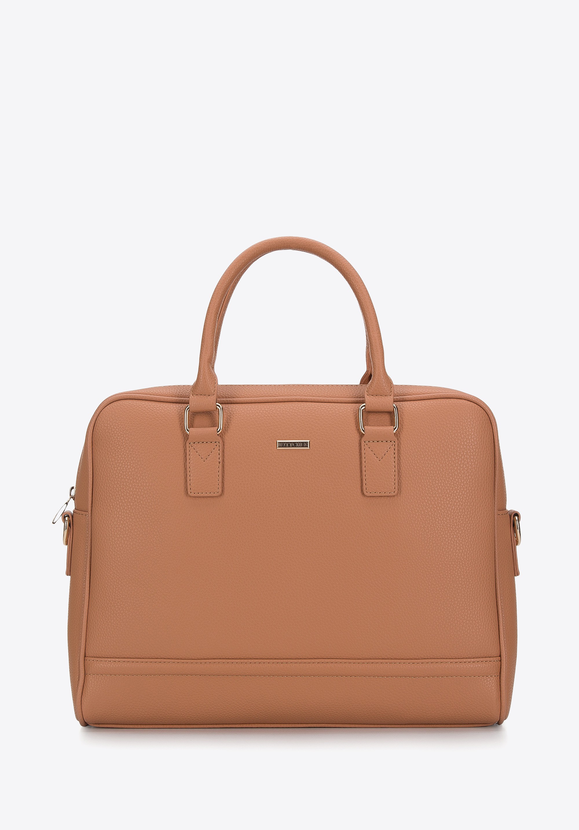 Damska torba na laptopa 11”/12” z ekoskóry klasyczna łososiowa