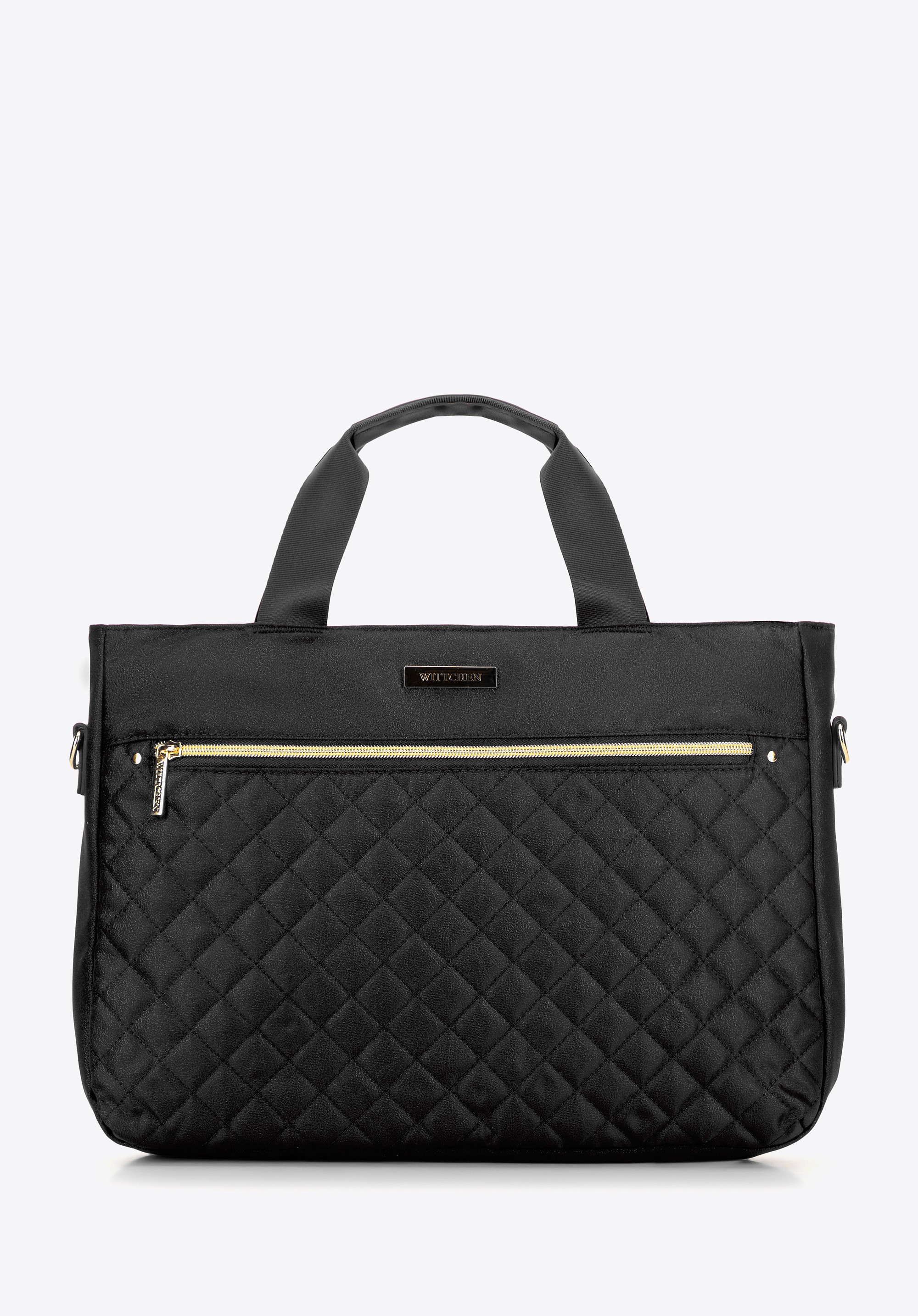 Torba na laptopa 14'' biznesowa z pikowaniem czarna