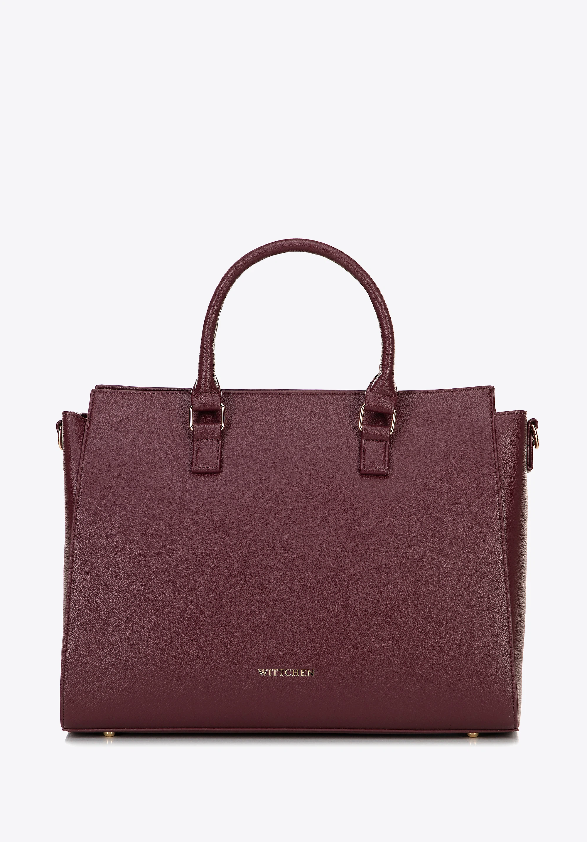 Damska torba na laptopa 17" z imitacji skóry bordowa