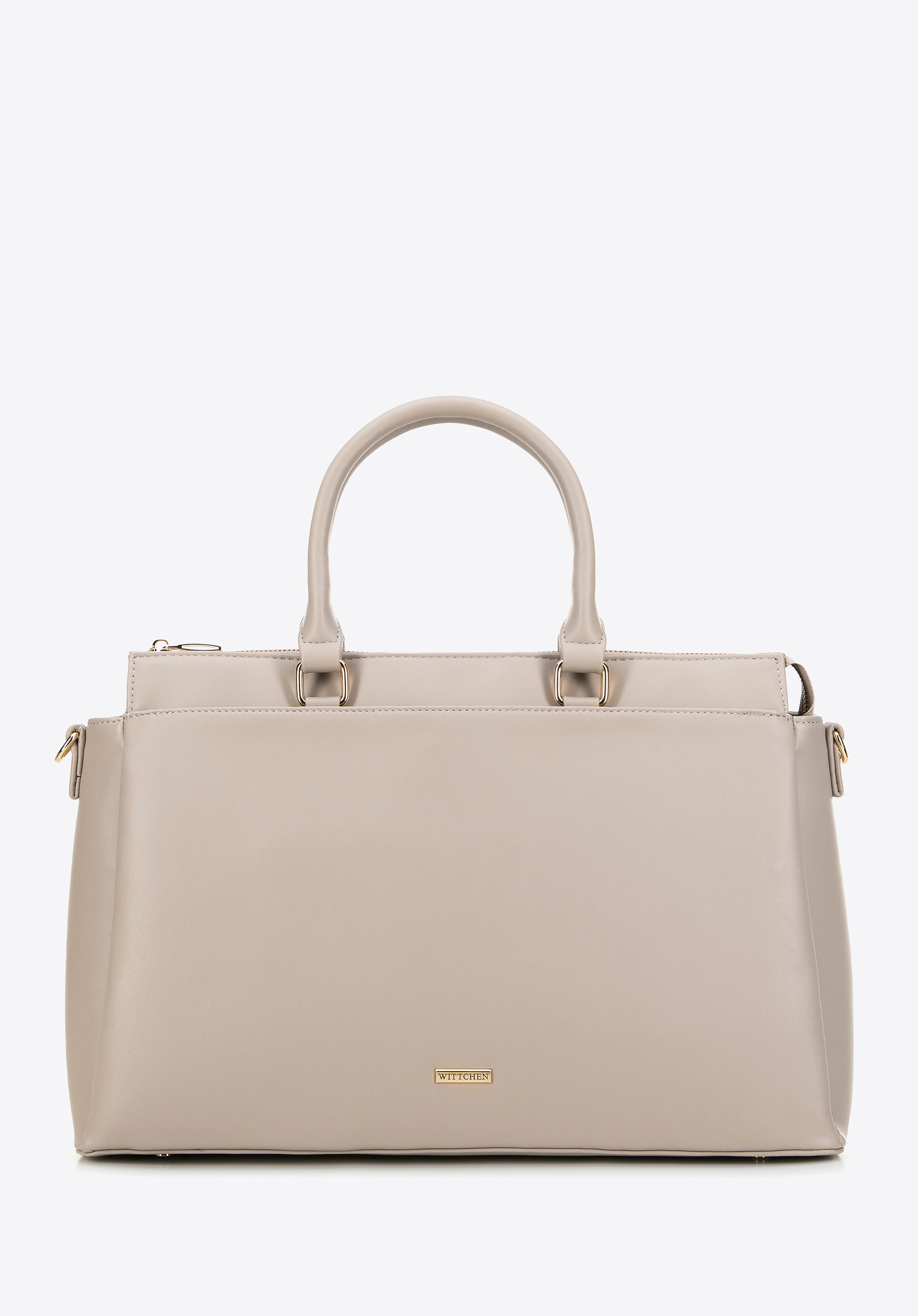Damska torba na laptopa 15,6’’ z ekoskóry beżowa