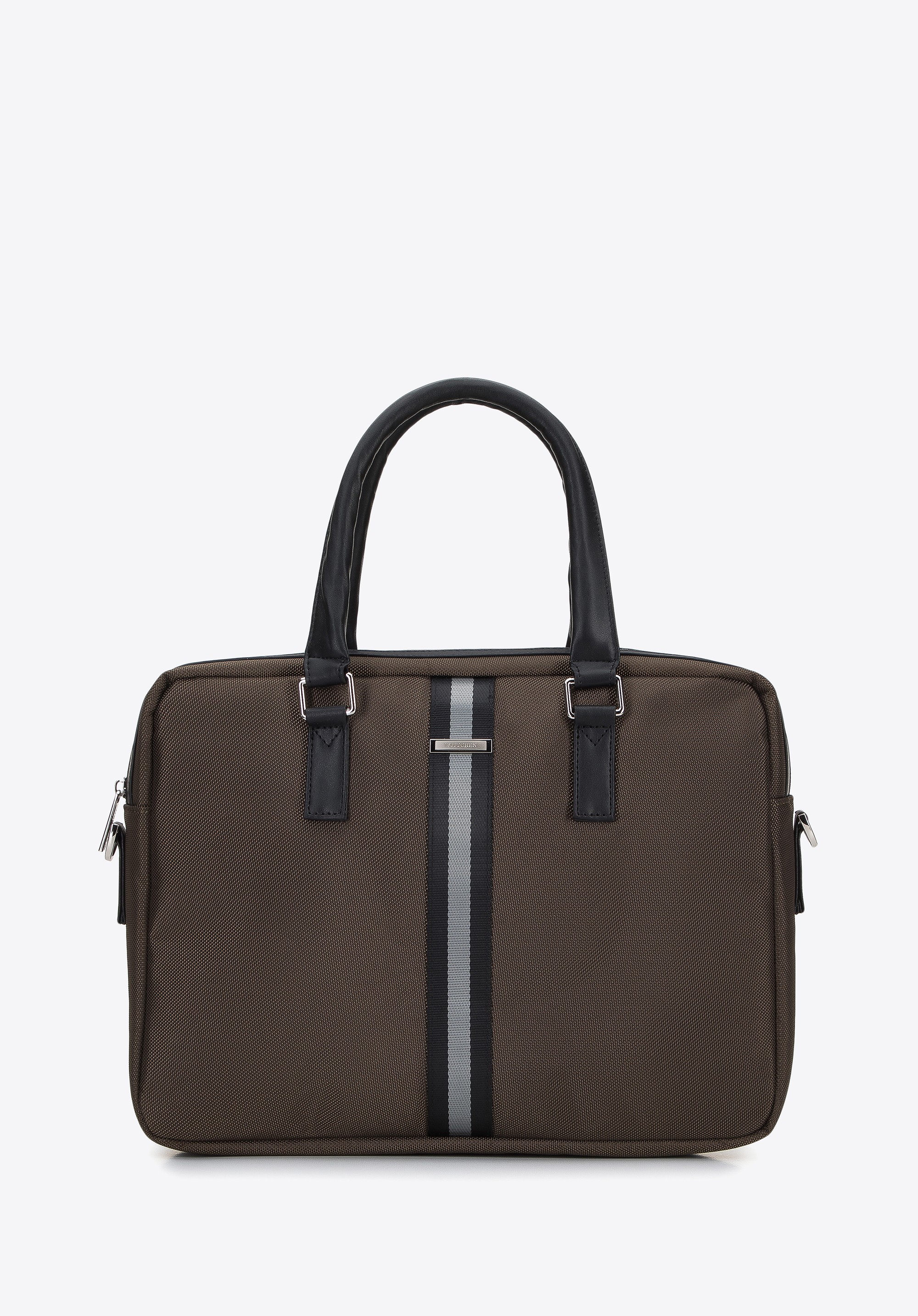 Męska torba na laptopa 15,6” z tasiemką oliwkowa