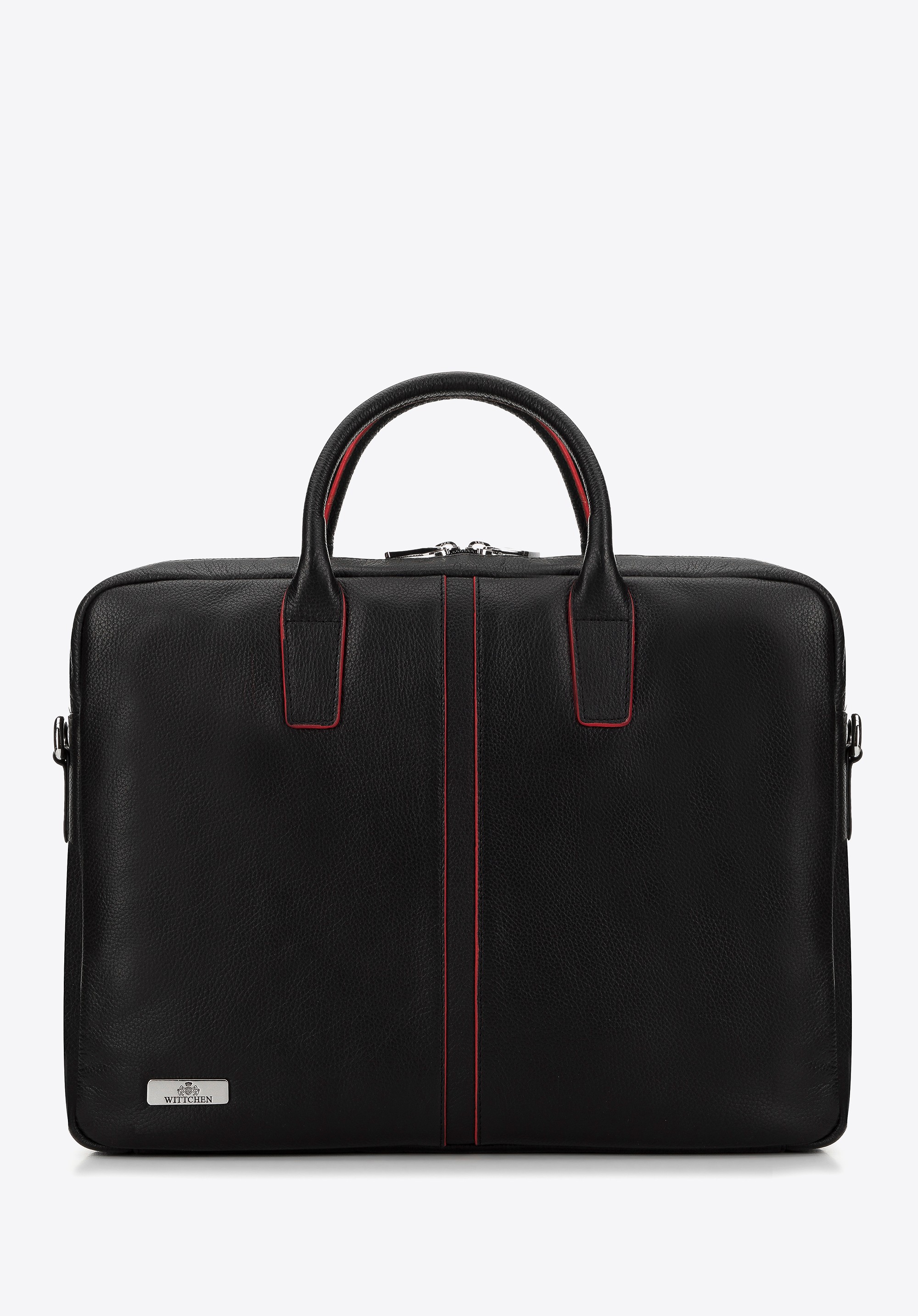 Torba na laptopa 11’’/12’’ skórzana z przeszyciem na środku -