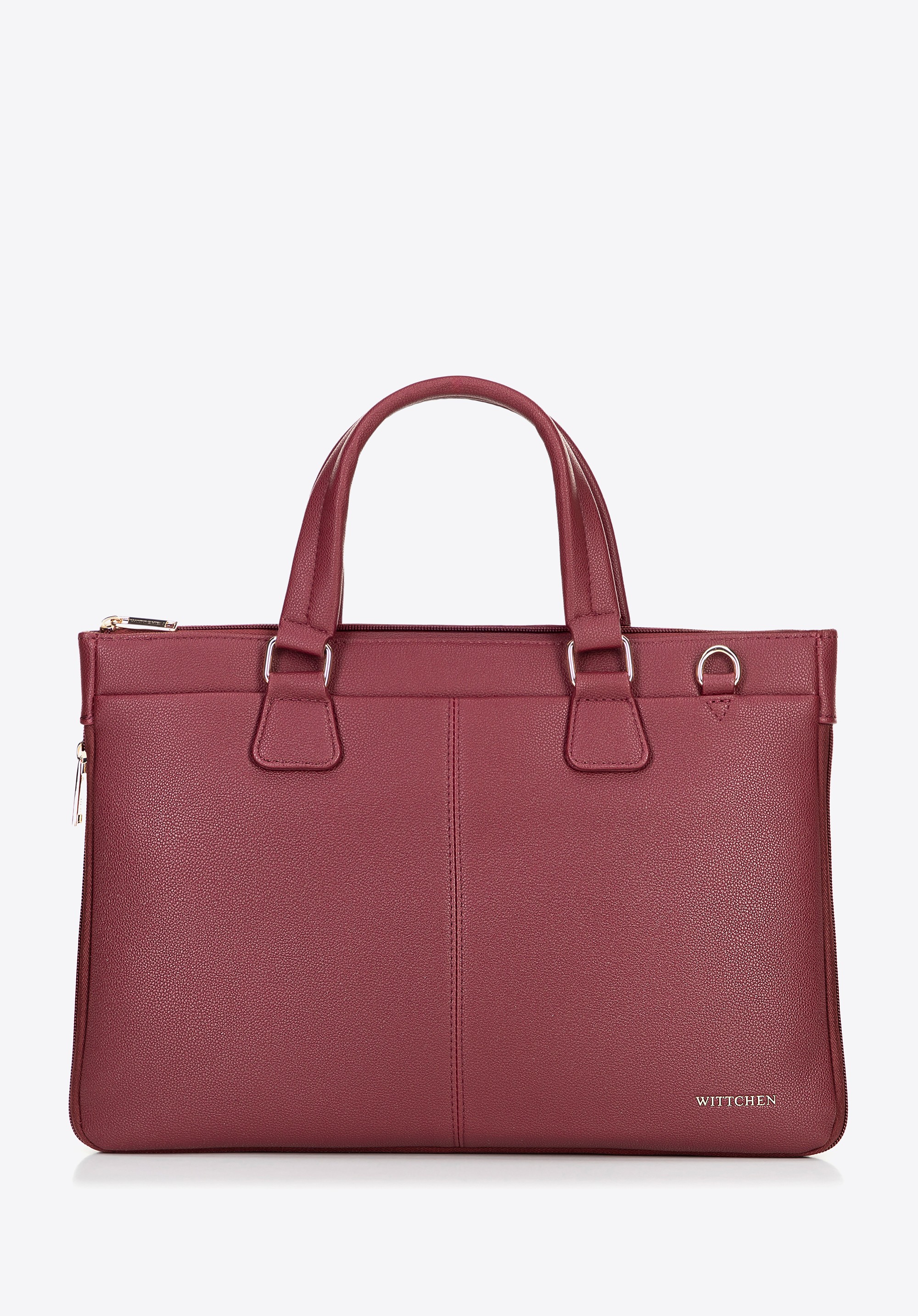 Torba na laptopa 14,5” z imitacji skóry bordowa