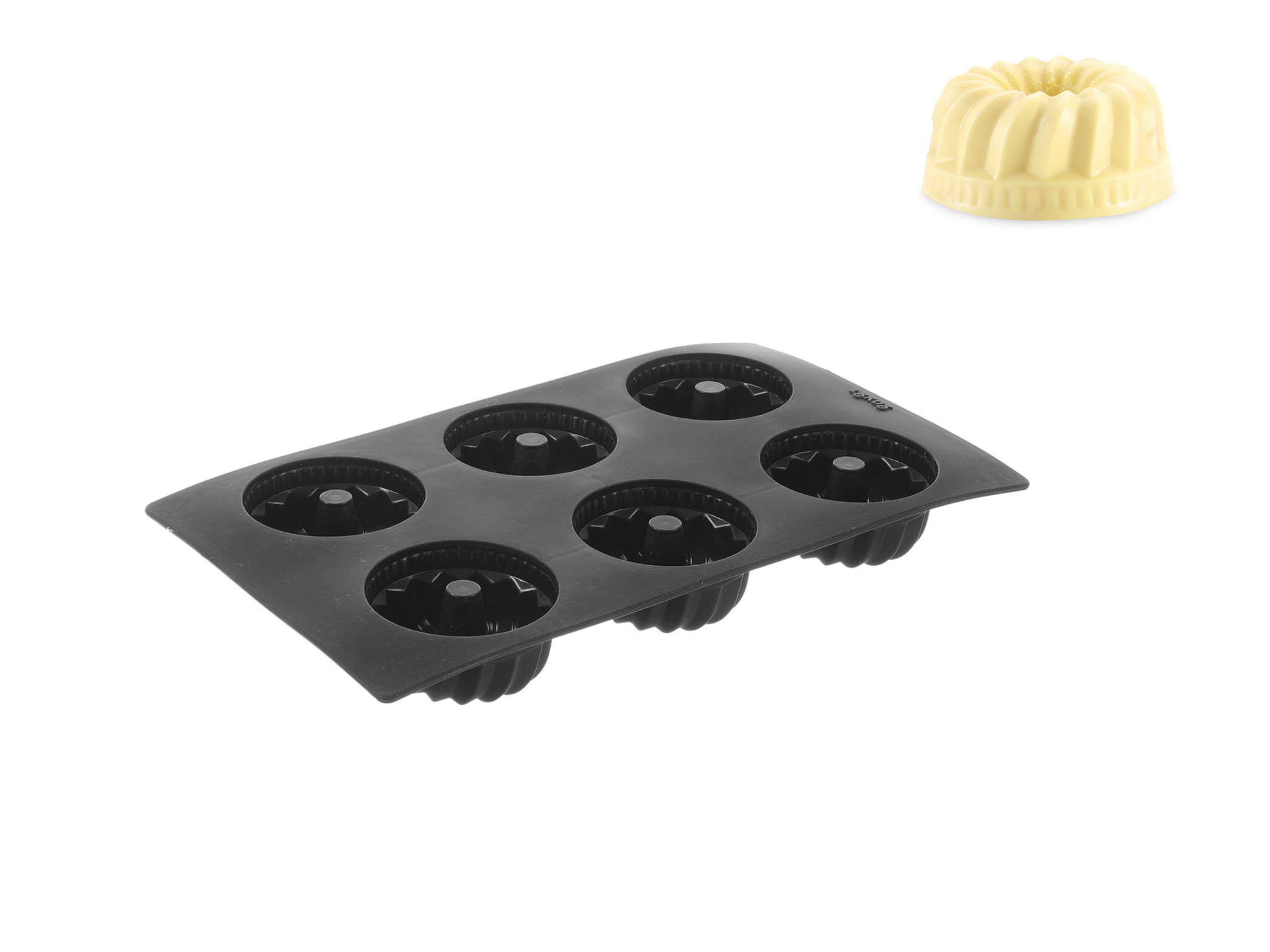 Forma silikonowa na 6 mini babek, savarin