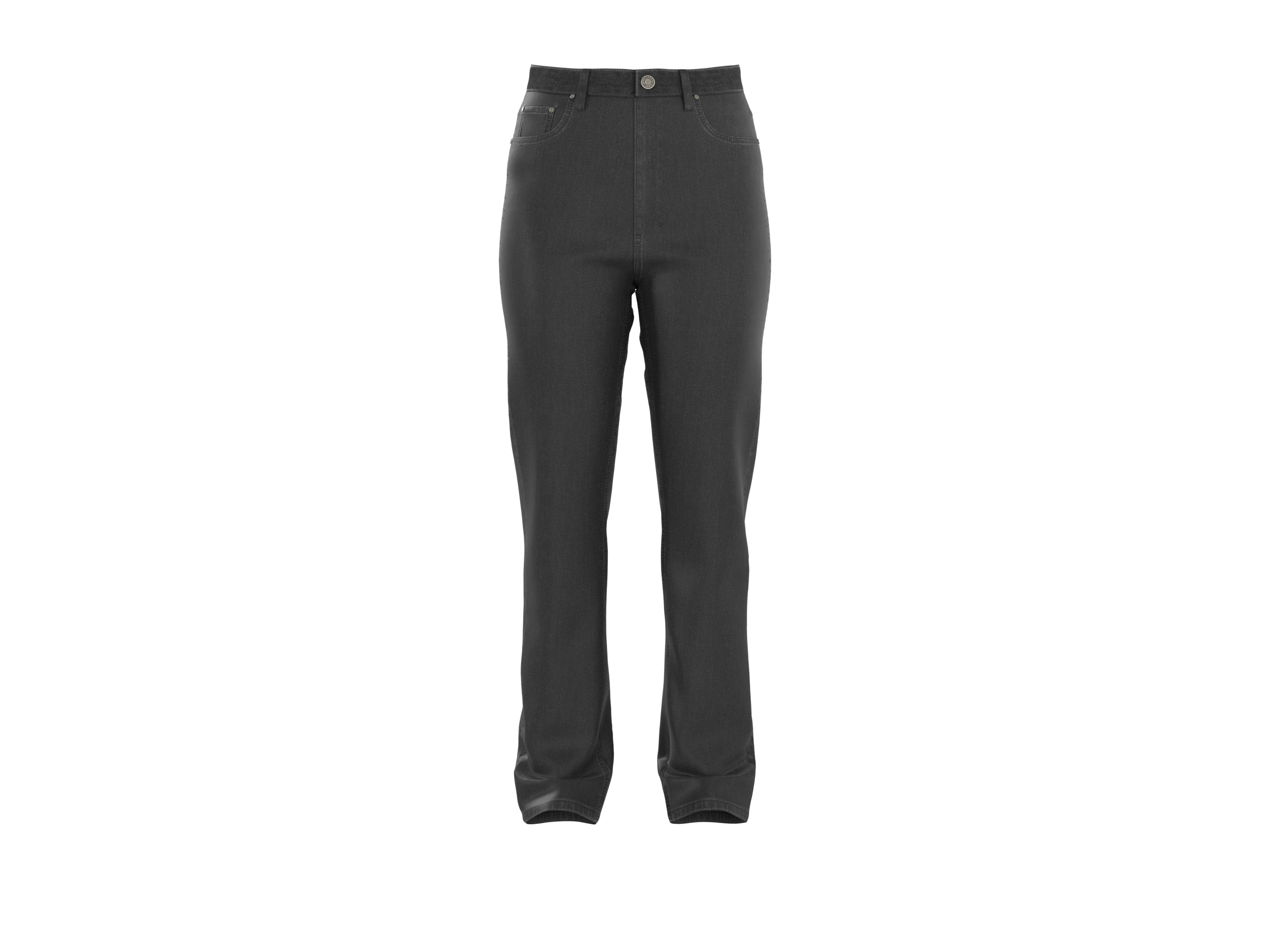 esmara Damskie jeansy, prosty krój, wysoki stan, szary, rozmiar 38, 99% bawełna, elastan Lycra