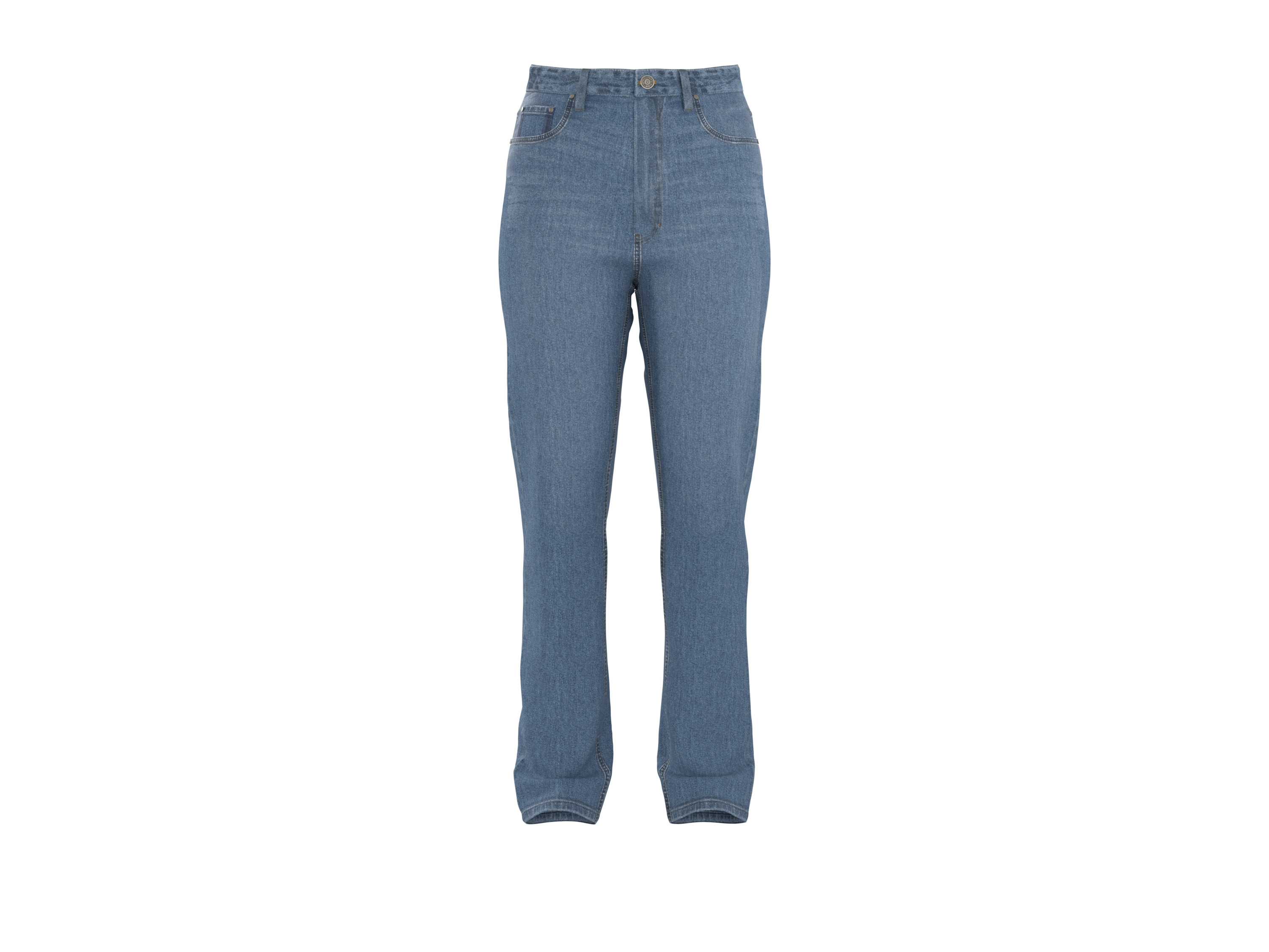 esmara Damskie jeansy, prosty krój, wysoki stan, Straight Fit, 5 kieszeni, niebieskie, rozmiar 36