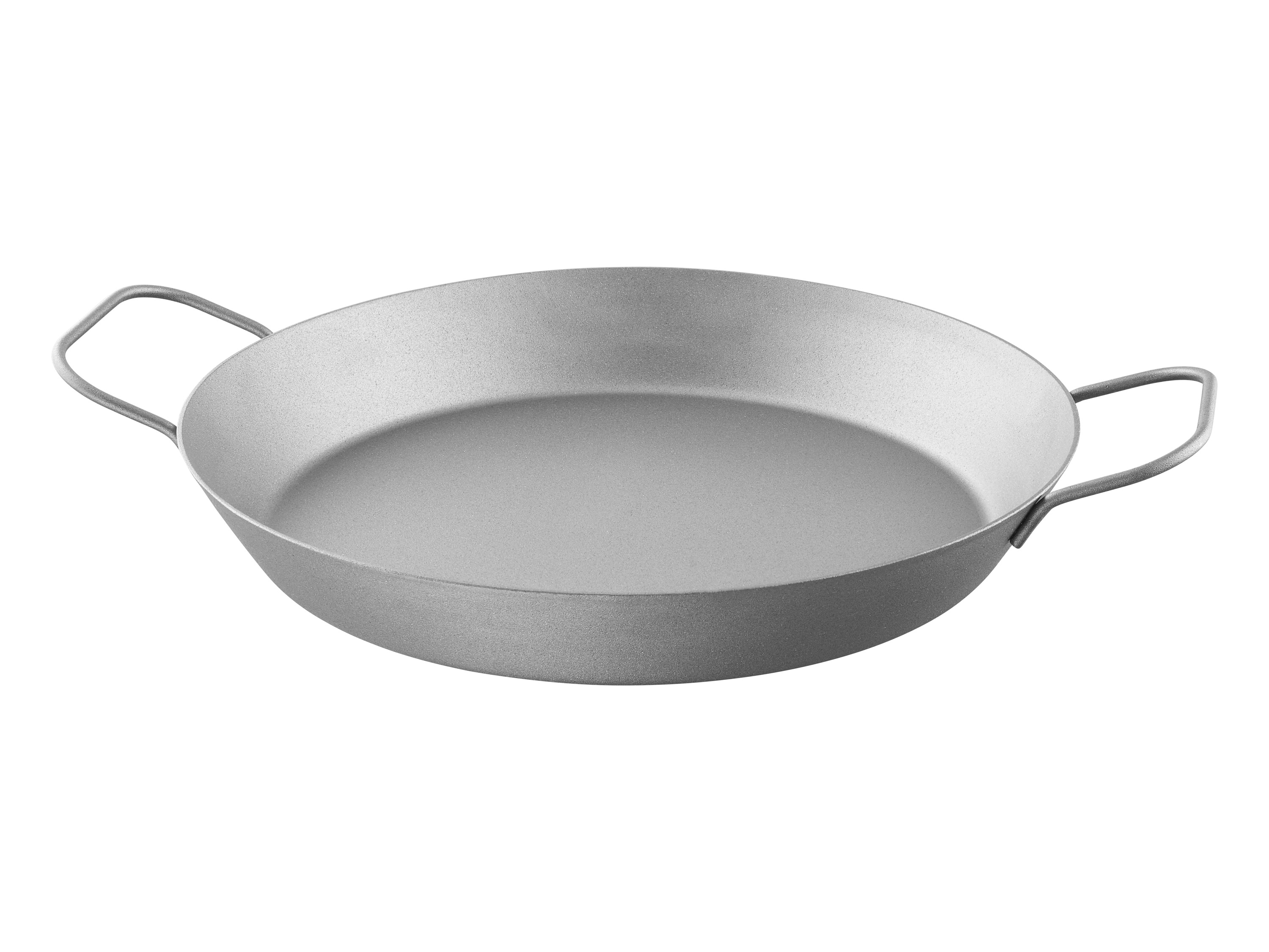 GRILLMEISTER Żelazna patelnia, z 2 uchwytami po bokach, Ø 32 cm, idealna do grillowania, zestaw z patelniami Ø 28,5 cm i Ø 20 cm