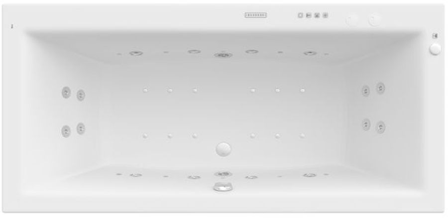 Darmowa Dostawa - Wanna z hydromasażem 190x90 cm prostokątna biały Roca Vita A24T096000
