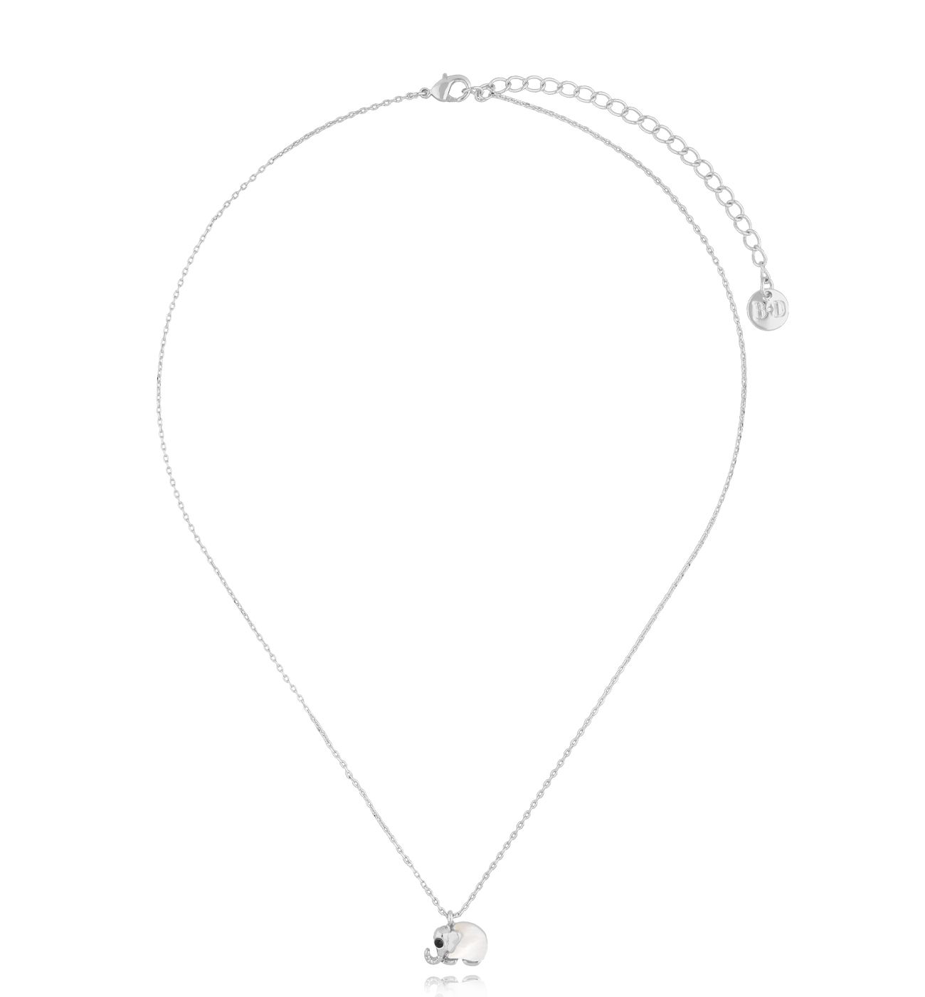 Naszyjnik srebrny ze słonikiem Glam Charms - By Dziubeka
