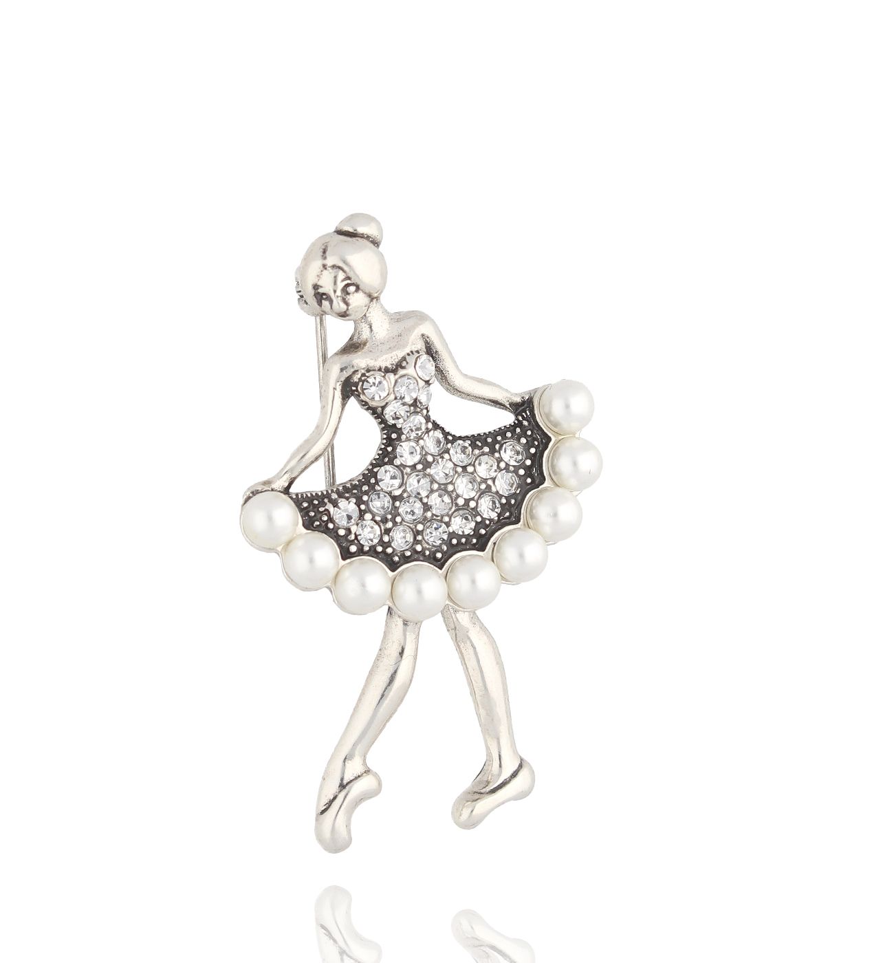 Broszka srebrna z baletnicą Bellissima Ballerina BRSS0145 - By Dziubeka