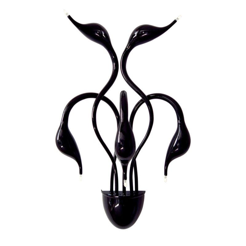 Kinkiet ścienny Italux Swan czarny styl nowoczesny 5 x G4 x 20W IP20 wym: 85 x 46 x 23 cm - 1 szt.