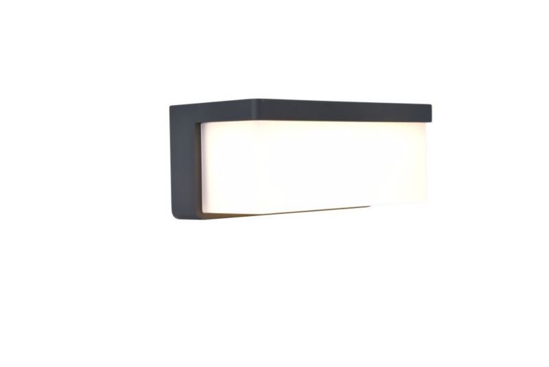 Kinkiet solarny Lutec Zelna szary i odcienie szarości LED 9W 3000K 650lm IP44 wym: 8,5 x 19,3 x 9,6 cm tworzywo sztuczne - 1 szt.