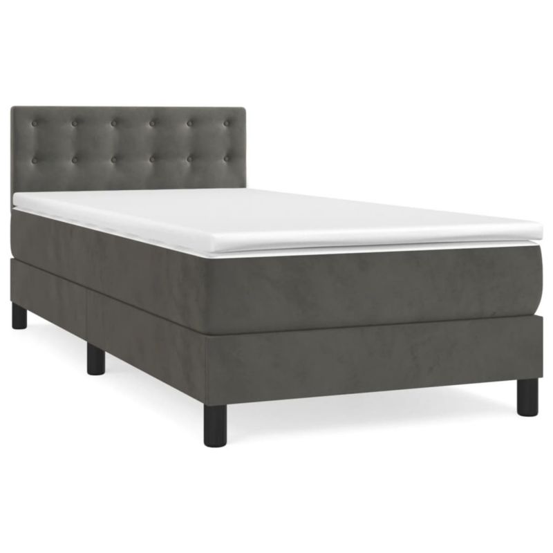 Łóżko kontynentalne WaszeMeble 100x200 cm ciemnoszary WM-3141528 1 szt.