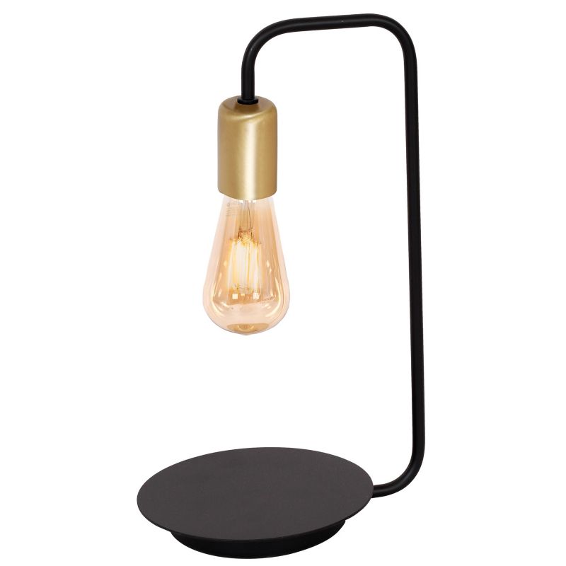 Lampka stołowa Luminex Brenda czarny mat-złoty mat 1 x E27 x 15W IP20 wym: 40 x 23 x 18 cm metal - 1 szt.