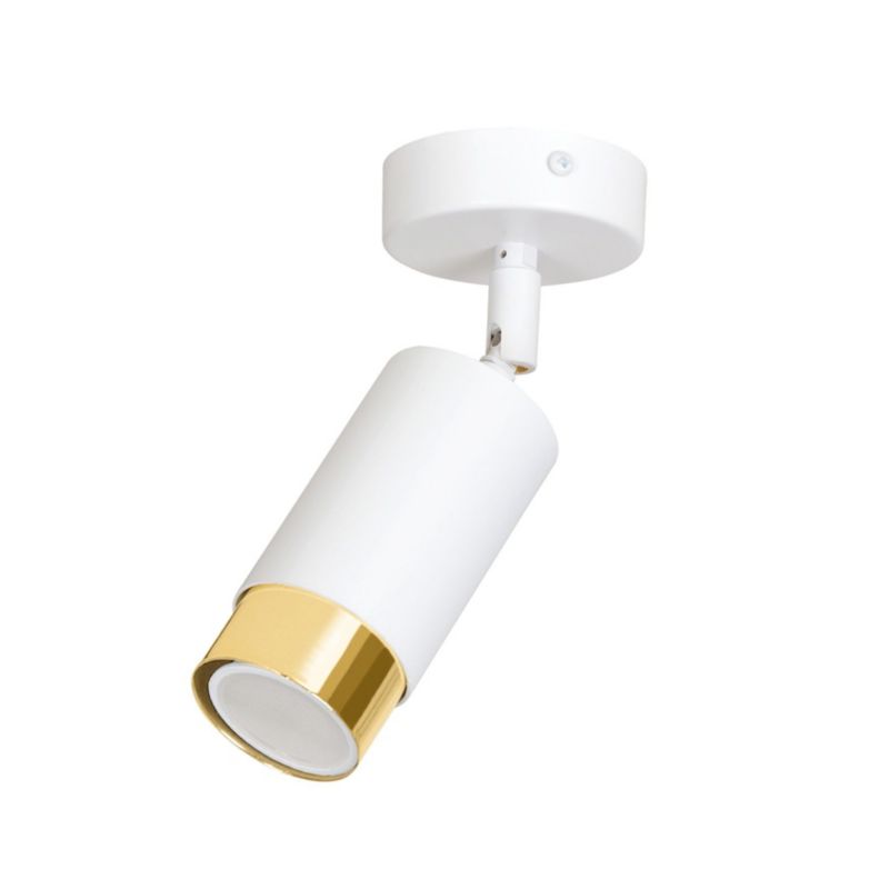 Spot Emibig Hiro złoto-biały 1 x GU10 x 30W IP20 wym: 8 x 8 cm - 1 szt.