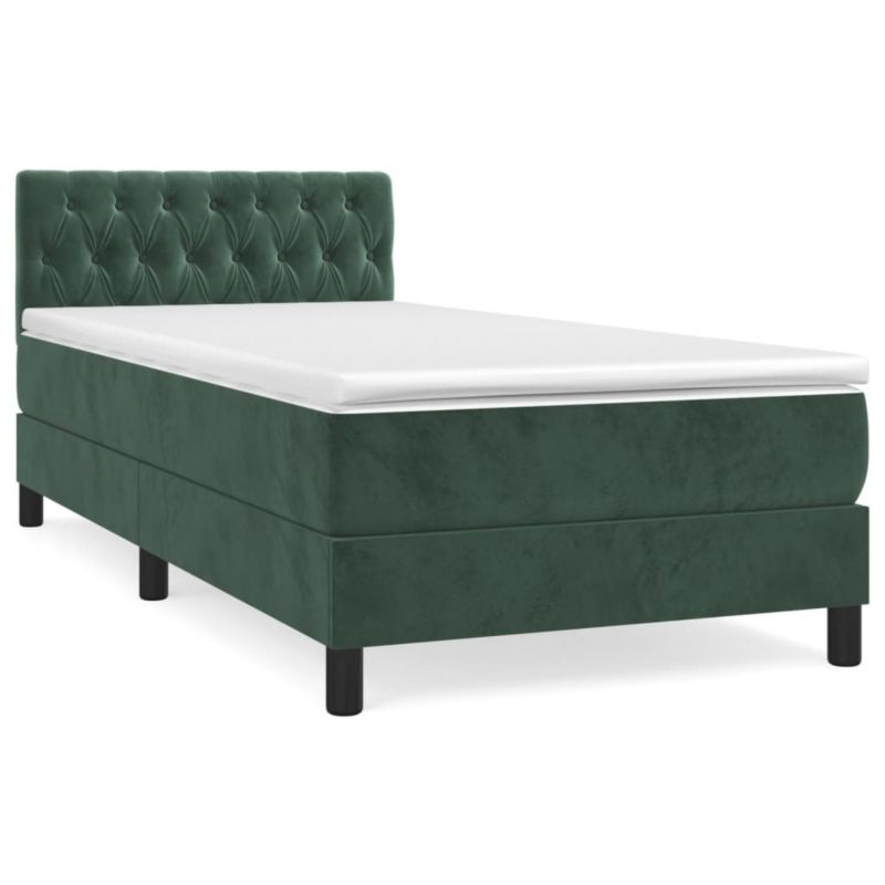 Łóżko kontynentalne WaszeMeble 90x190 cm zielone WM-3141458 1 szt.