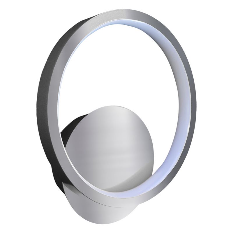 Kinkiet ścienny Milagro Hoop chromowany biały styl nowoczesny LED 7W 4000K 600lm IP20 wym: 21,6 x 19,5 x 5,6 cm - 1 szt.
