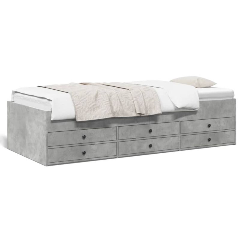 Łóżko dzienne WaszeMeble 100x200 cm szare WM-3280870 1 szt.