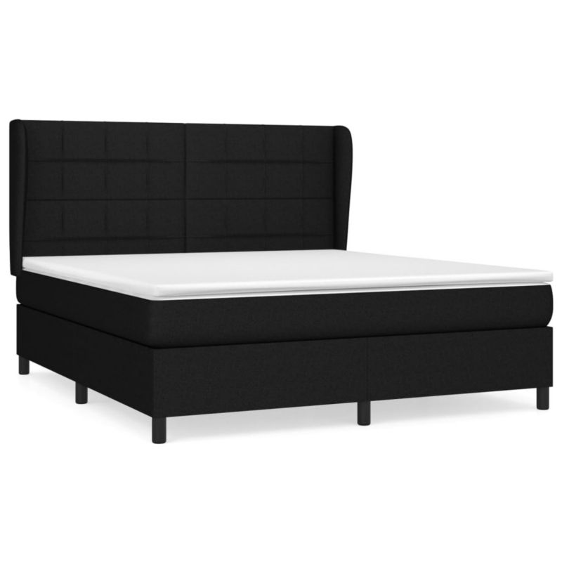 Łóżko kontynentalne WaszeMeble 180x200 cm czarne WM-3127983 1 szt.