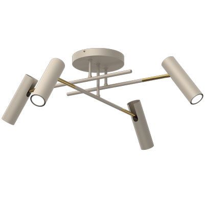 Lampa sufitowa wisząca Luminex Axion 2787 beżowo-złoty połysk minimalistyczna 4xGU10 x 8W 1 szt.