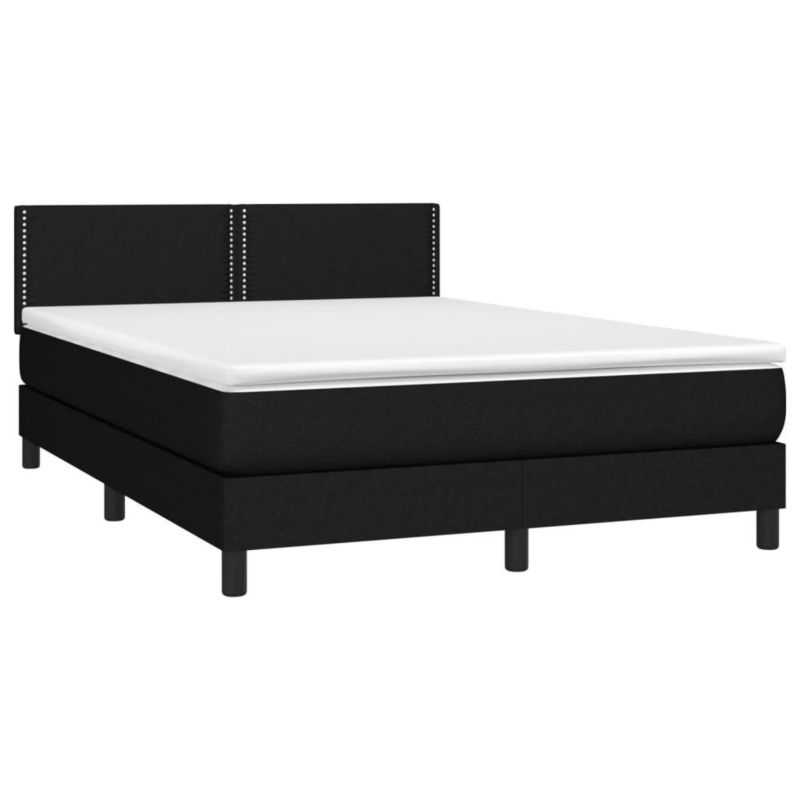 Łóżko kontynentalne WaszeMeble 140x190 cm czarne WM-3133071 1 szt.