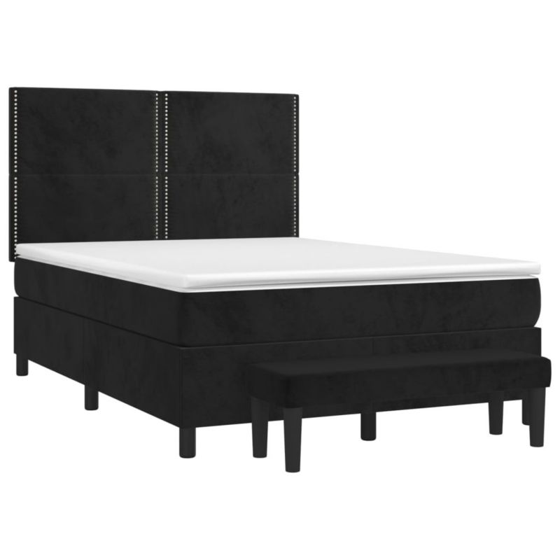 Łóżko kontynentalne WaszeMeble 140x190 cm czarne WM-3137781 1 szt.