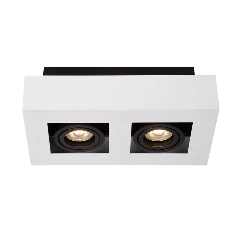 Spot Italux Casemiro czarno-biały 2 x GU10 x 50W IP20 wym: 25 x 14 cm - 1 szt.