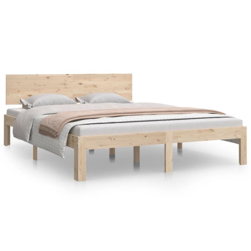 Łóżko drewniane WaszeMeble 140x190 cm brązowe WM-810475 1 szt.