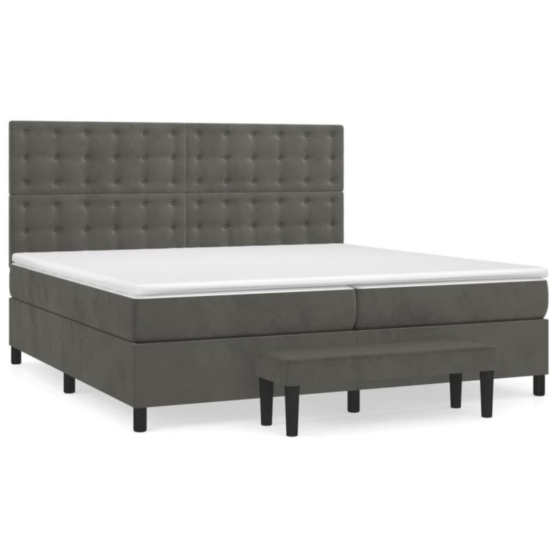 Łóżko kontynentalne WaszeMeble 200x200 cm ciemnoszary WM-3138104 1 szt.