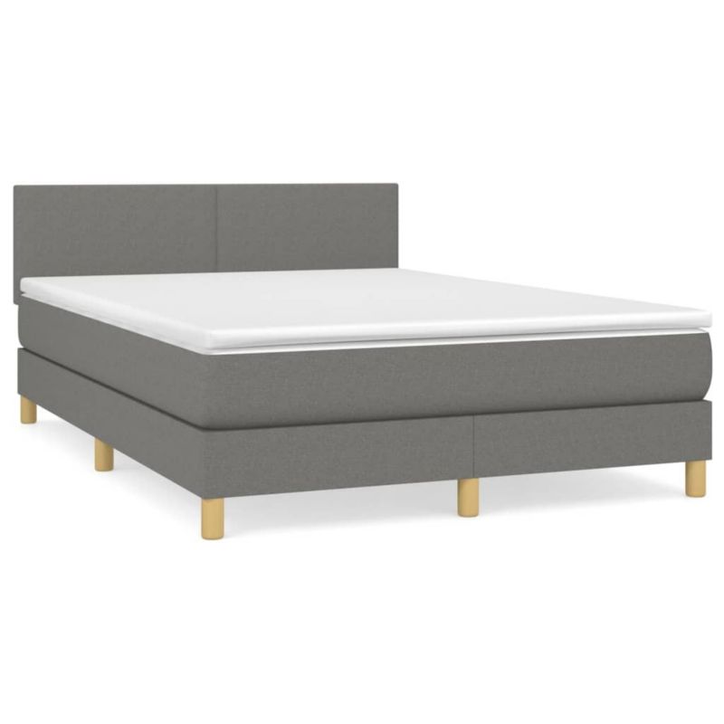 Łóżko kontynentalne WaszeMeble 140x190 cm ciemnoszara WM-3140450 1 szt.