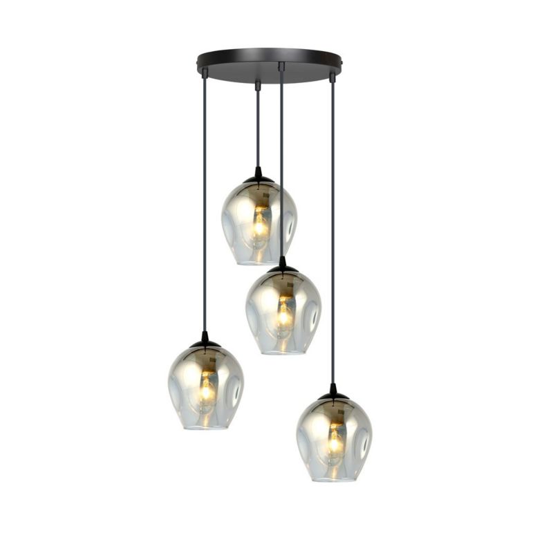 Lampa sufitowa Emibig Istar czarna-grafit wym: 100 x 40 x 40 cm 4xE27 x 15W 1 szt.