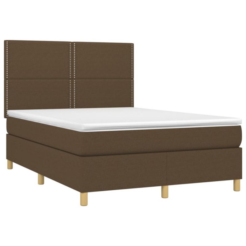 Łóżko kontynentalne WaszeMeble 140x190 cm brązowe WM-3135352 1 szt.