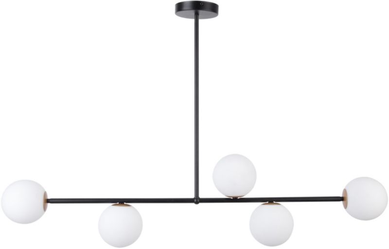 Lampa sufitowa wisząca Sigma Lighting Gama 1137 czarno-biała minimalistyczna 5xG9 x 1 szt.