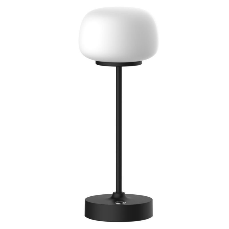Lampka stołowa Polux Rimini czarno-biała LED 2W 2700K 160lm akumulator IP20 wym: 27.8 x 10.6 x 10.6 cm metal - 1 szt.