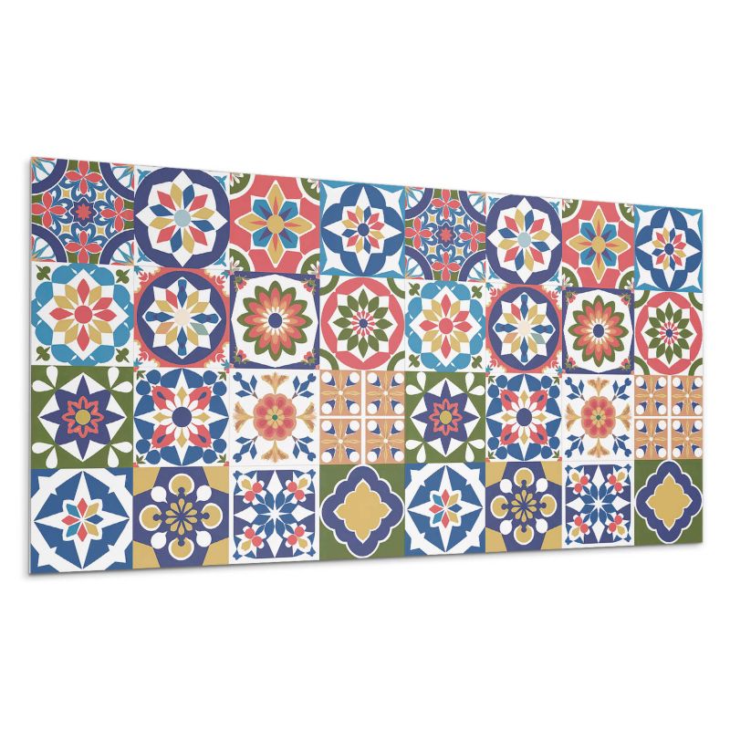 Panel samoprzylepny Wallfluent 120x60 cm Kreatywne wzory kwadratowej mozaiki 1 szt.