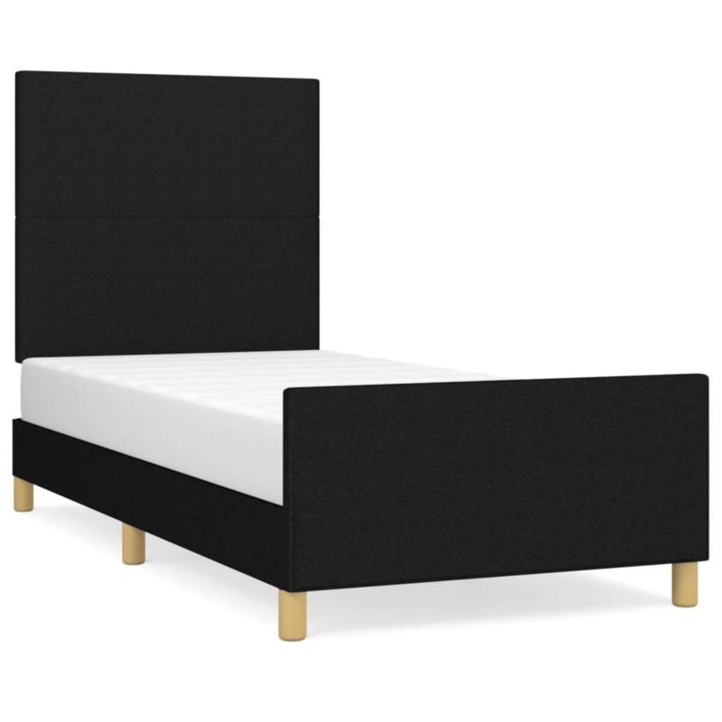 Łóżko tapicerowane WaszeMeble 90x200 cm czarna WM-3124865 1 szt.