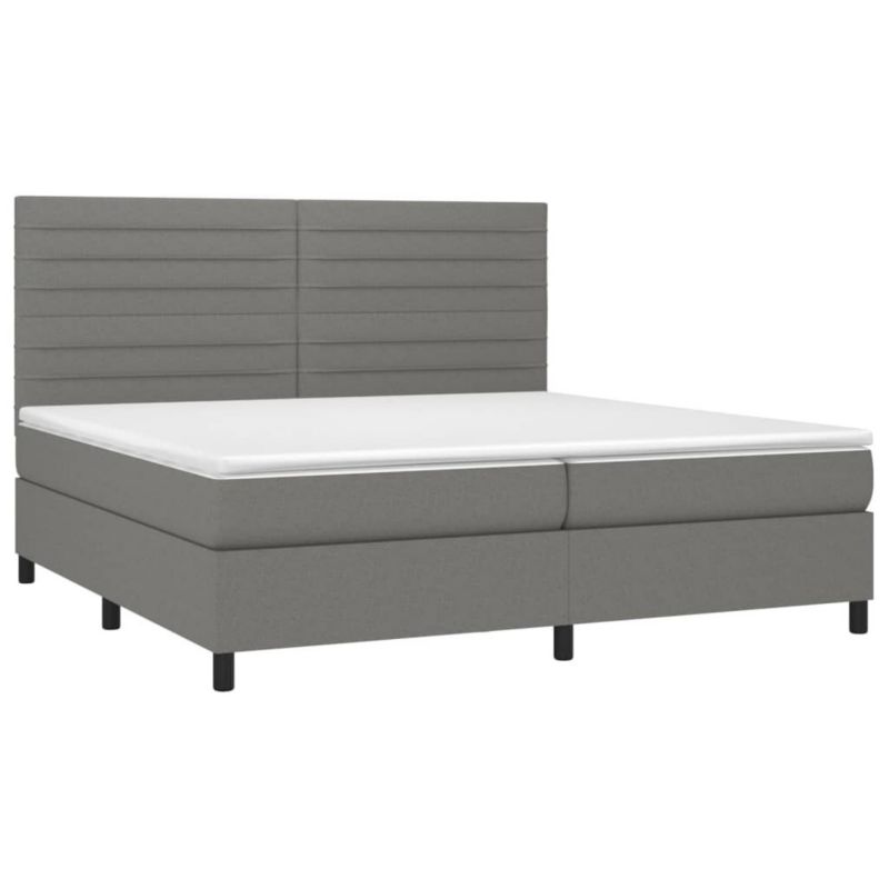 Łóżko kontynentalne WaszeMeble 200x200 cm ciemnoszara WM-3134982 1 szt.